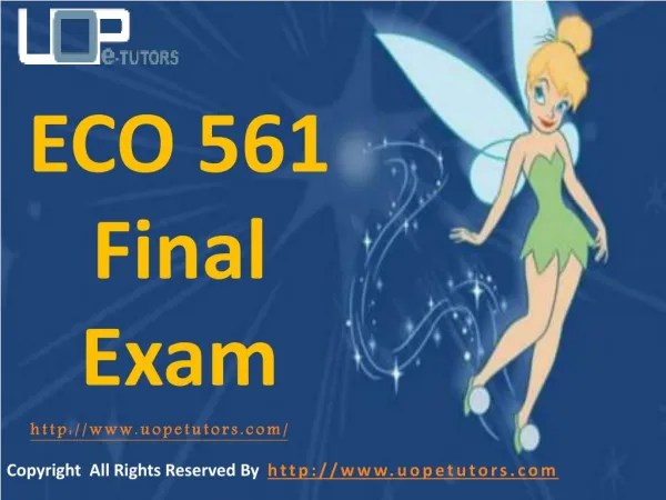 ECO 561 Final Exam Questions & Answers