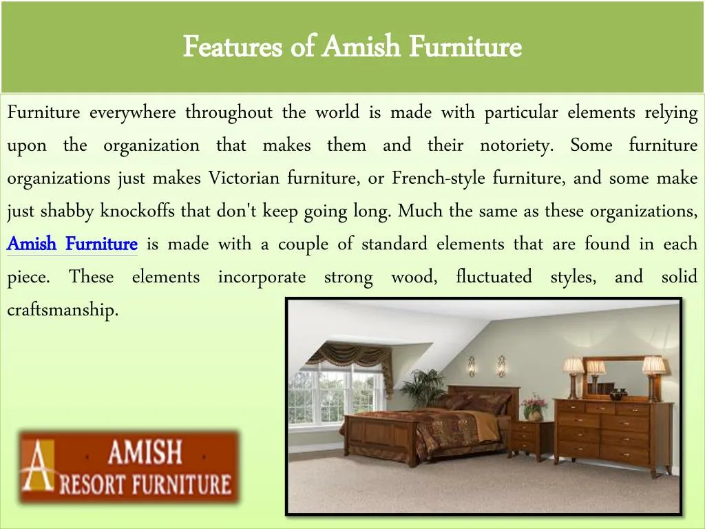 features of amish furniture