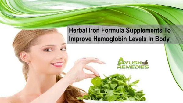 Herbal Iron Formula Supplements To Improve Hemoglobin Levels In Body