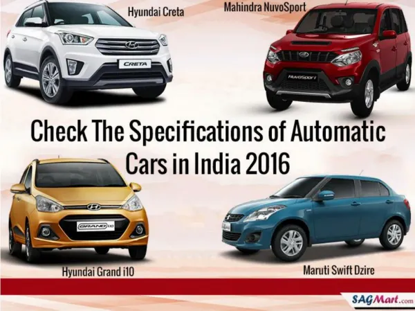 Get the List of Automatic Cars in India 2016