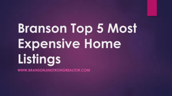 Branson top 5 most expensive home listings