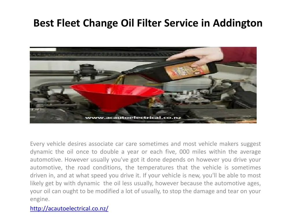 best fleet change oil filter service in addington
