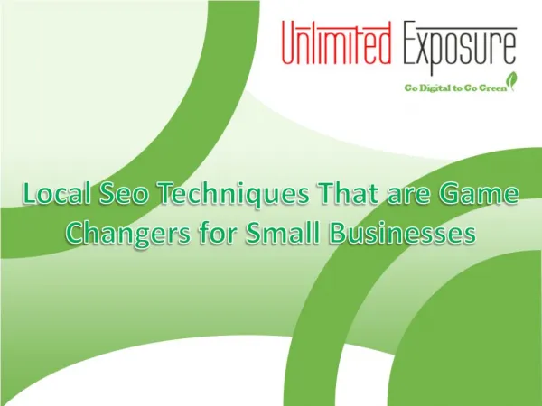 Local SEO Techniques that are Game Changers for Small Businesses