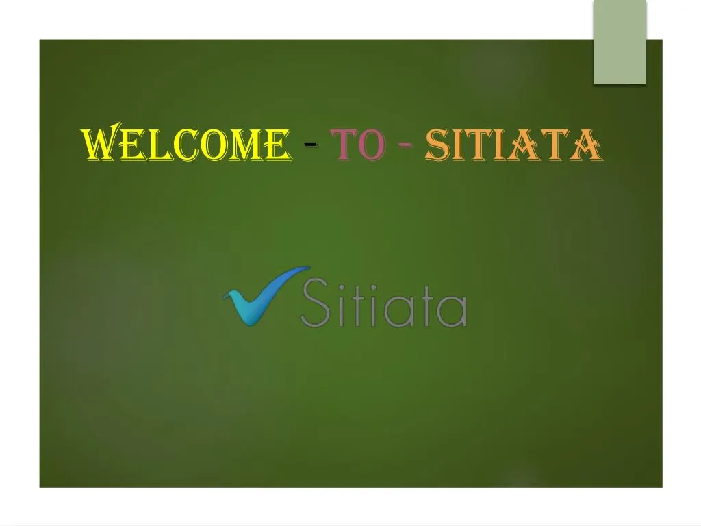 welcome to sitiata