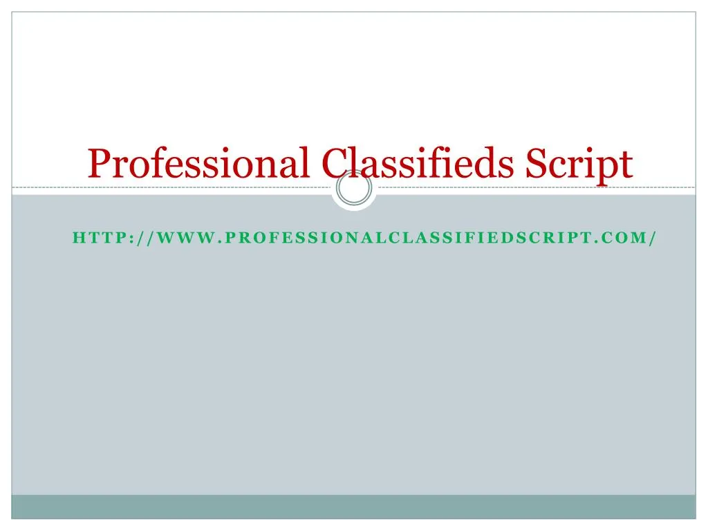 professional classifieds script