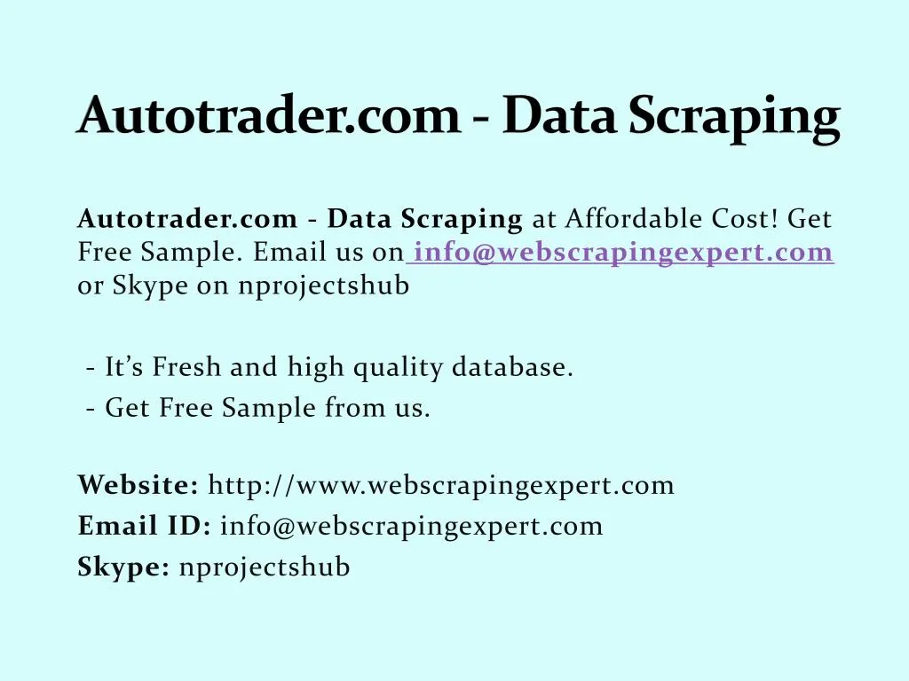 autotrader com data scraping