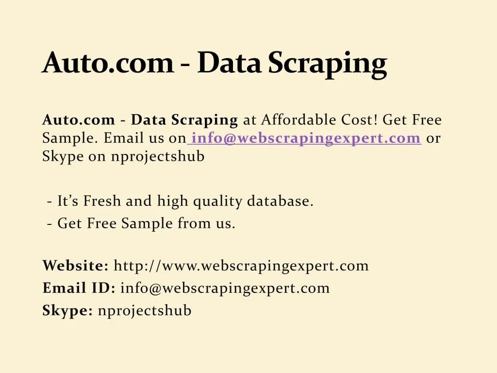 auto com data scraping