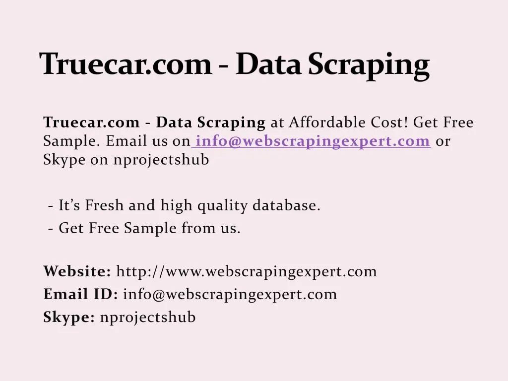 truecar com data scraping