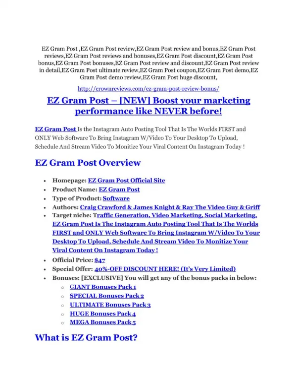 EZ Gram Post review - EZ Gram Post sneak peek features
