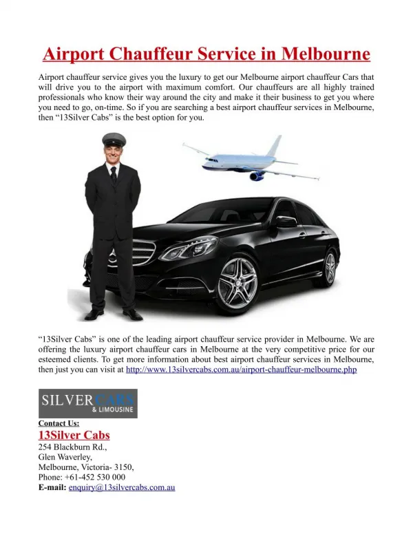Best Airport Chauffeur Service in Melbourne