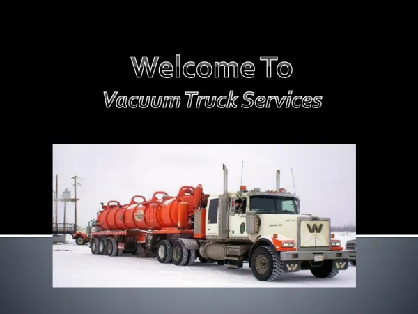 Vacuum Truck Services
