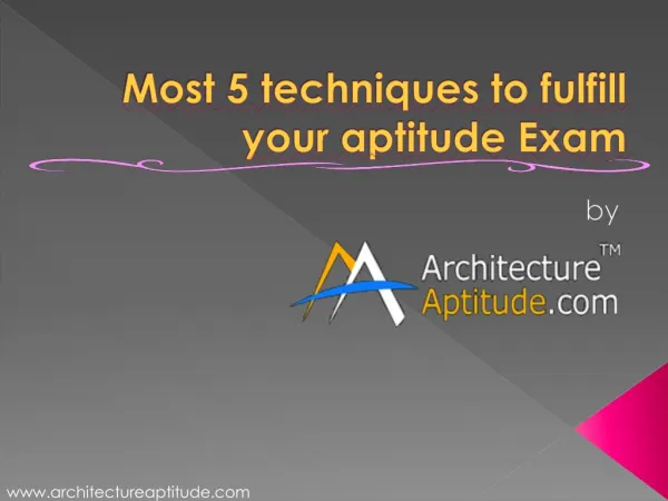 Most 5 techniques to fulfill your aptitude Exam