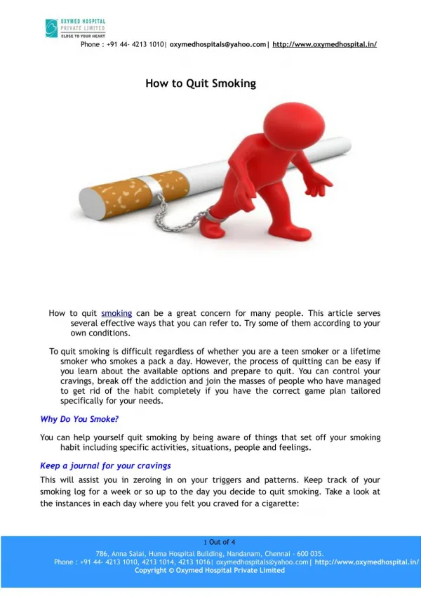 How to quit smoking – oxymedhospital