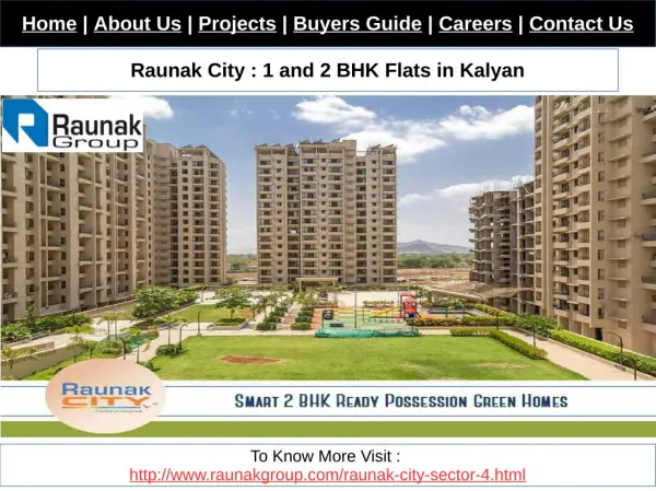 Raunak City : 2 BHK Flats in Kalyan