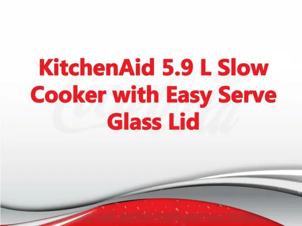 KitchenAid 5.9 L Slow Cooker