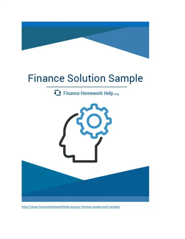 Finance Solution Sample