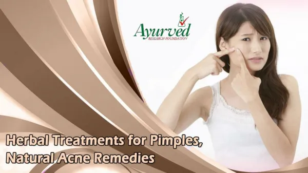 Herbal Treatments for Pimples, Natural Acne Remedies