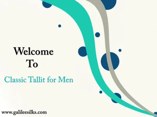 Classic tallit for men at galileesilks.com