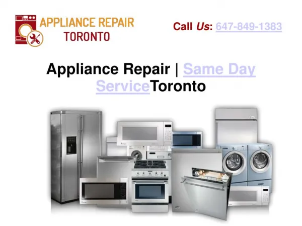 Appliance Repair Company Toronto | Same Day Service