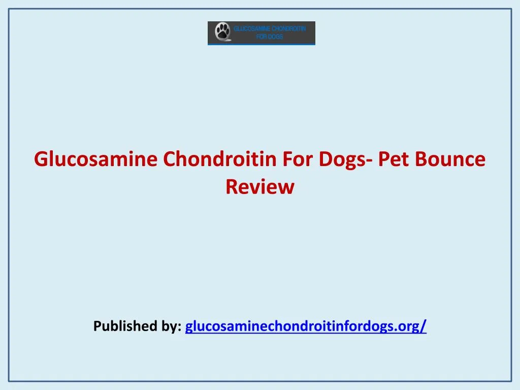glucosamine chondroitin for dogs pet bounce review published by glucosaminechondroitinfordogs org