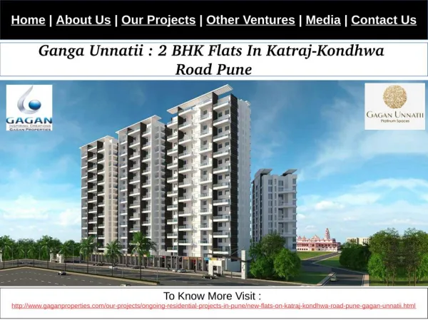 Ganga Unnatii : 2 BHK Flats In Katraj-Kondhwa Road Pune