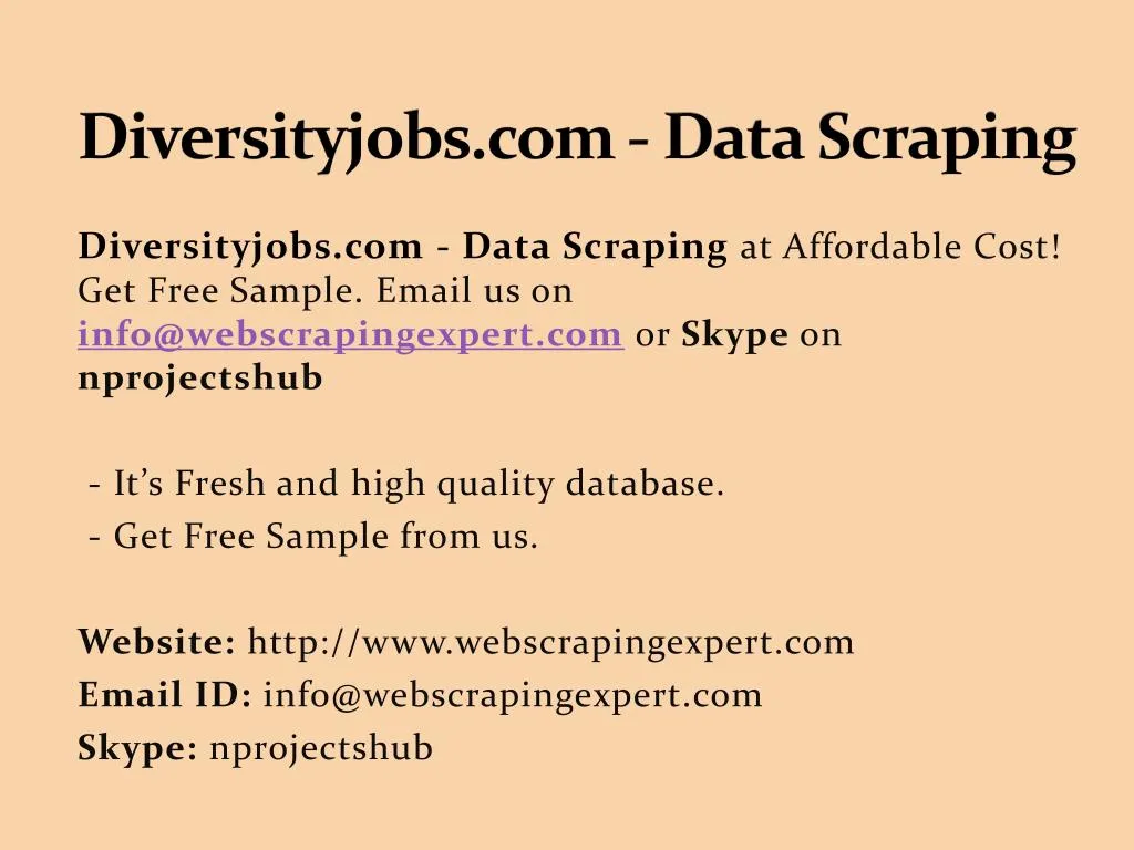 diversityjobs com data scraping