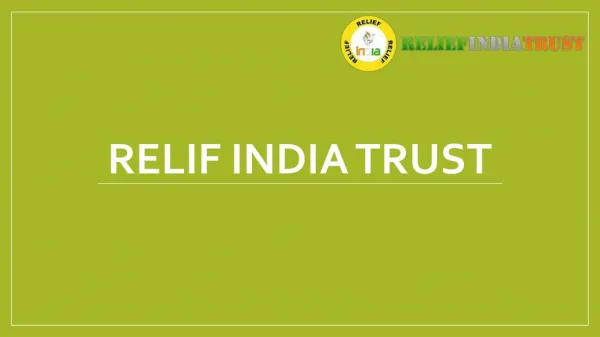 Relif india trust Organization