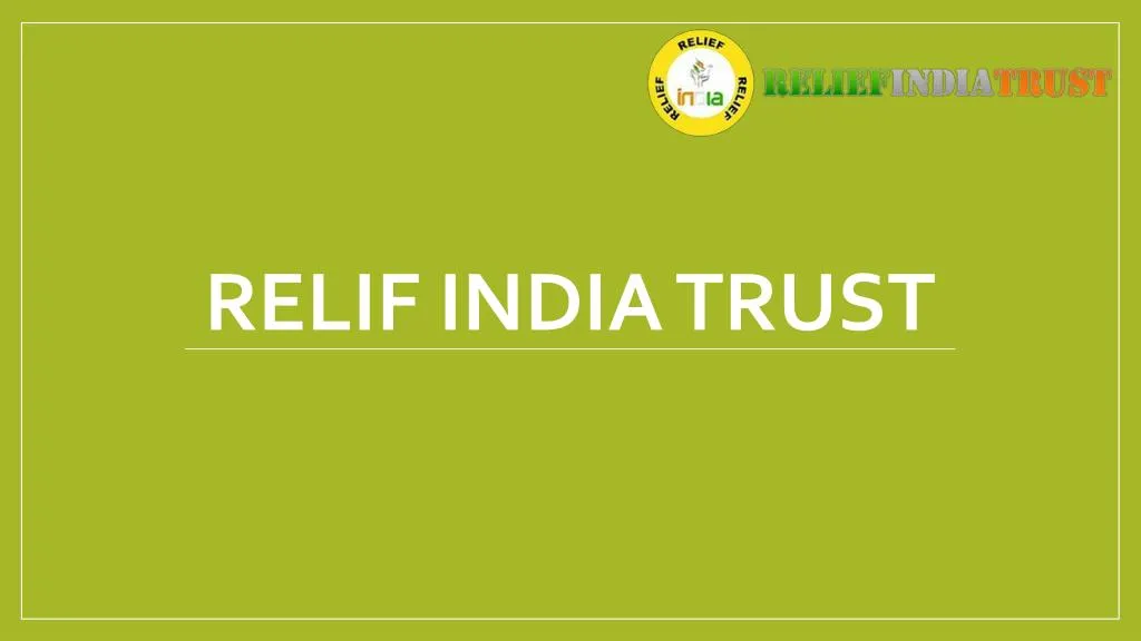 relif india trust