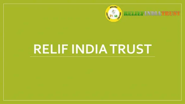 relif india trust organization