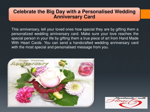 Celebrate the Big Day with a Personalised Wedding Anniversary Card