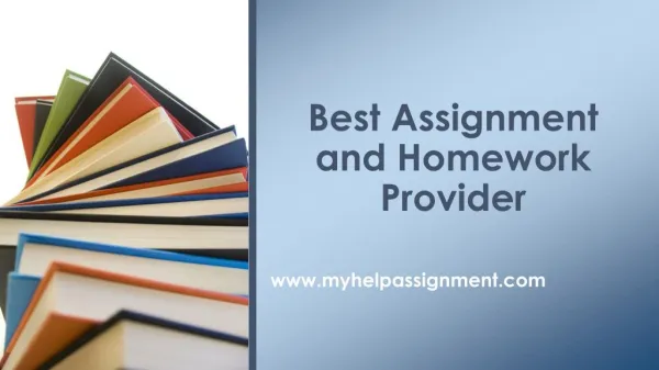 Best Assignment and Homework Provider