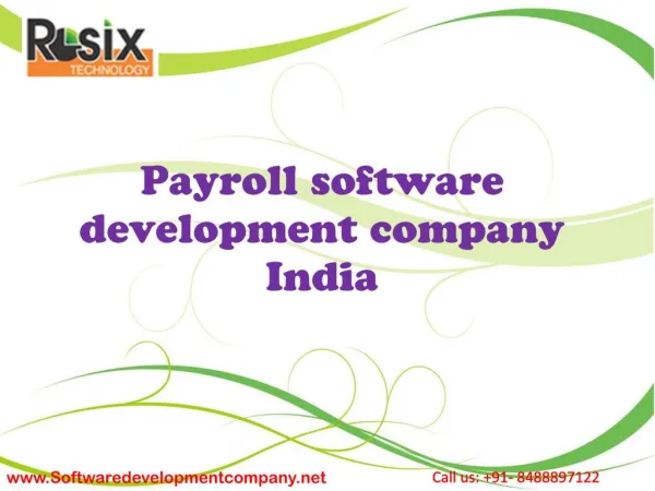 Payroll software development company India