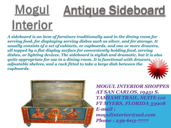 Antique Sideboard by Mogulinterior