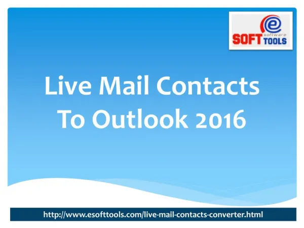 live mail contacts to outlook 2016