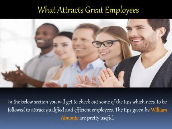William Almonte Mahwah Patch | What Attracts Great Employees