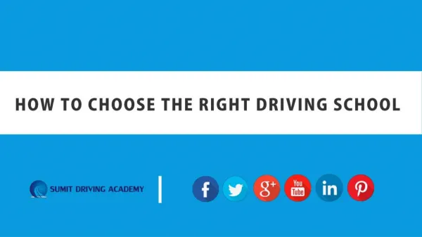 How To Choose the Right Driving School