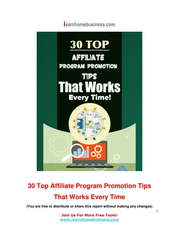 30 Top Affiliate Program Promotion Tips That Works Every Time