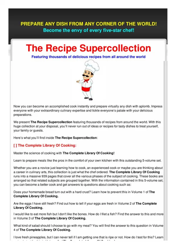 The Recipe Supercollection