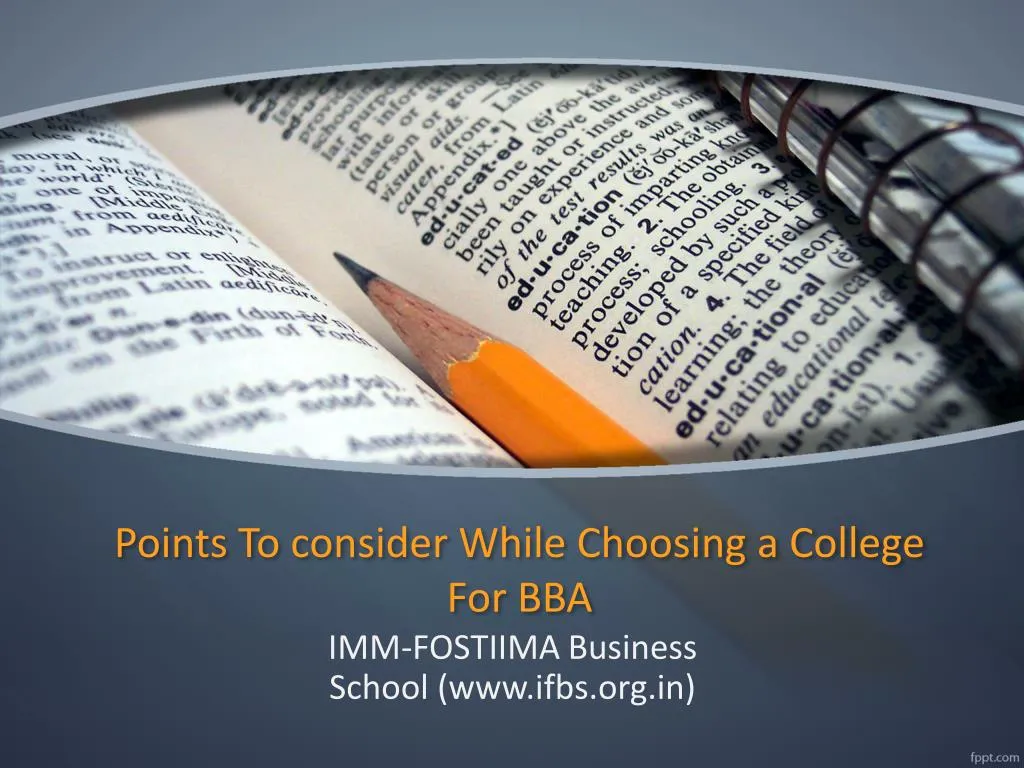 points to consider while choosing a college for bba