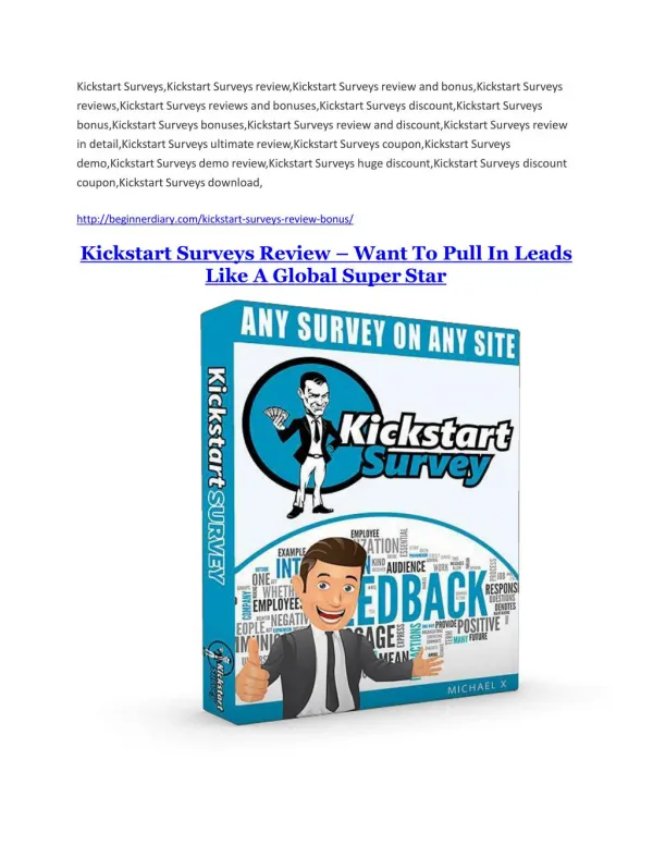 Kickstart Surveys review and (COOL) $32400 bonuses