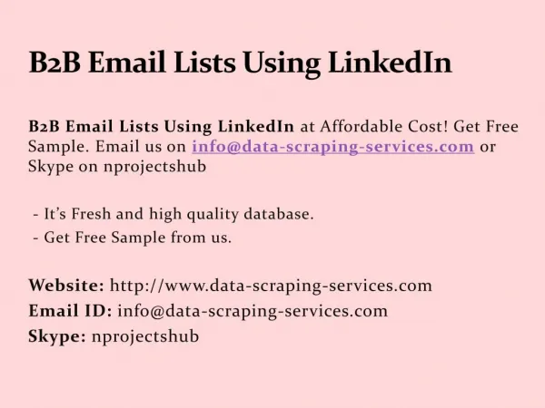 B2B Email Lists Using LinkedIn