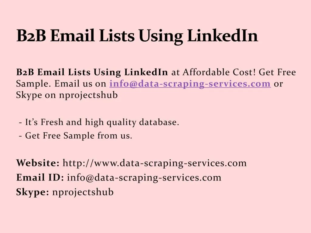 b2b email lists using linkedin