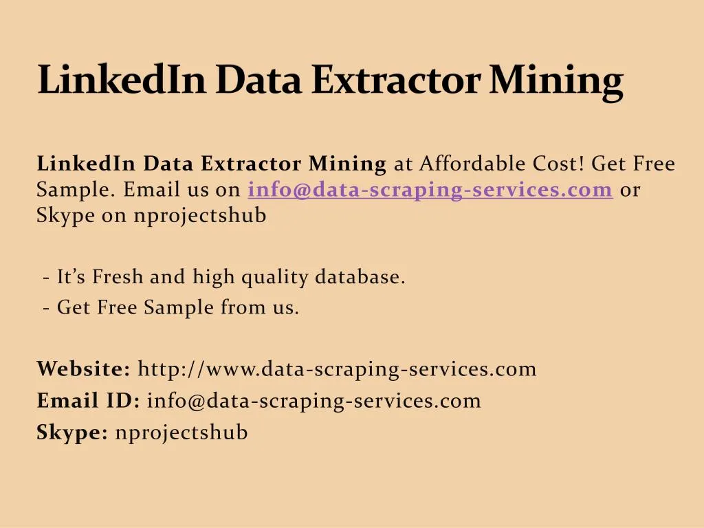 linkedin data extractor mining