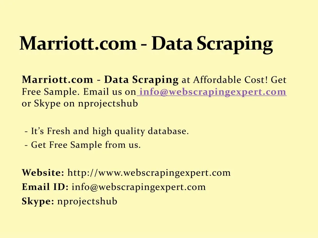 marriott com data scraping