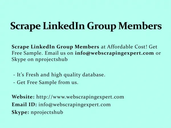Scrape Linkedin Group Members