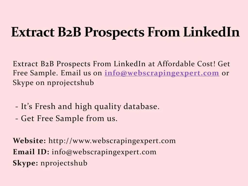 extract b2b prospects from linkedin