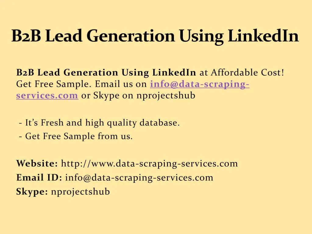 b2b lead generation using linkedin