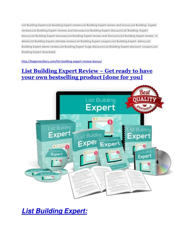 List Building Expert review and Exclusive $26,400 Bonus
