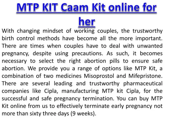 mtp kit caam kit online for her