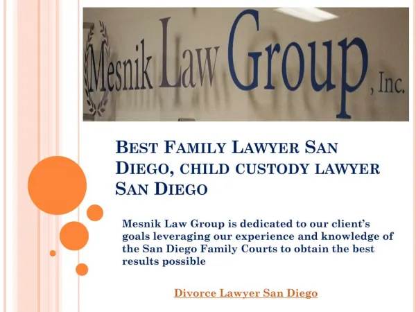Divorce Lawyer San Diego